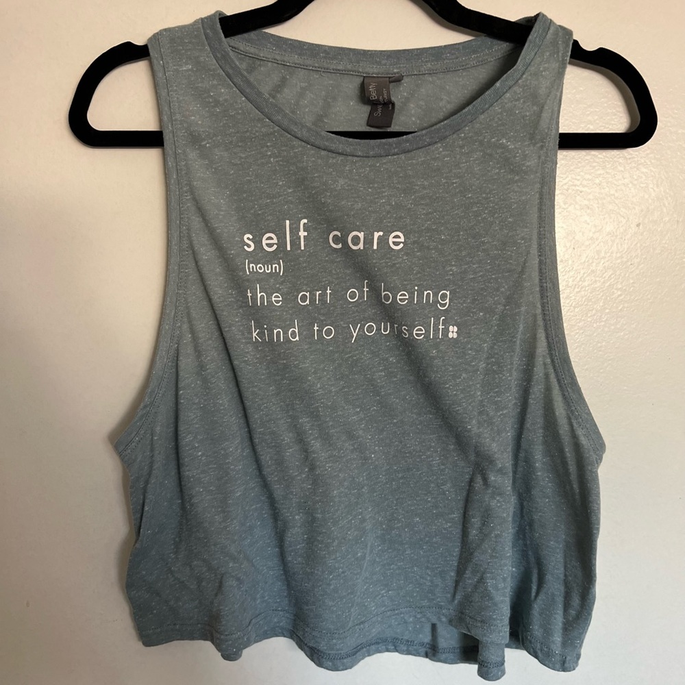 Sweaty Betty “Self Care” Definition Muscle Tank